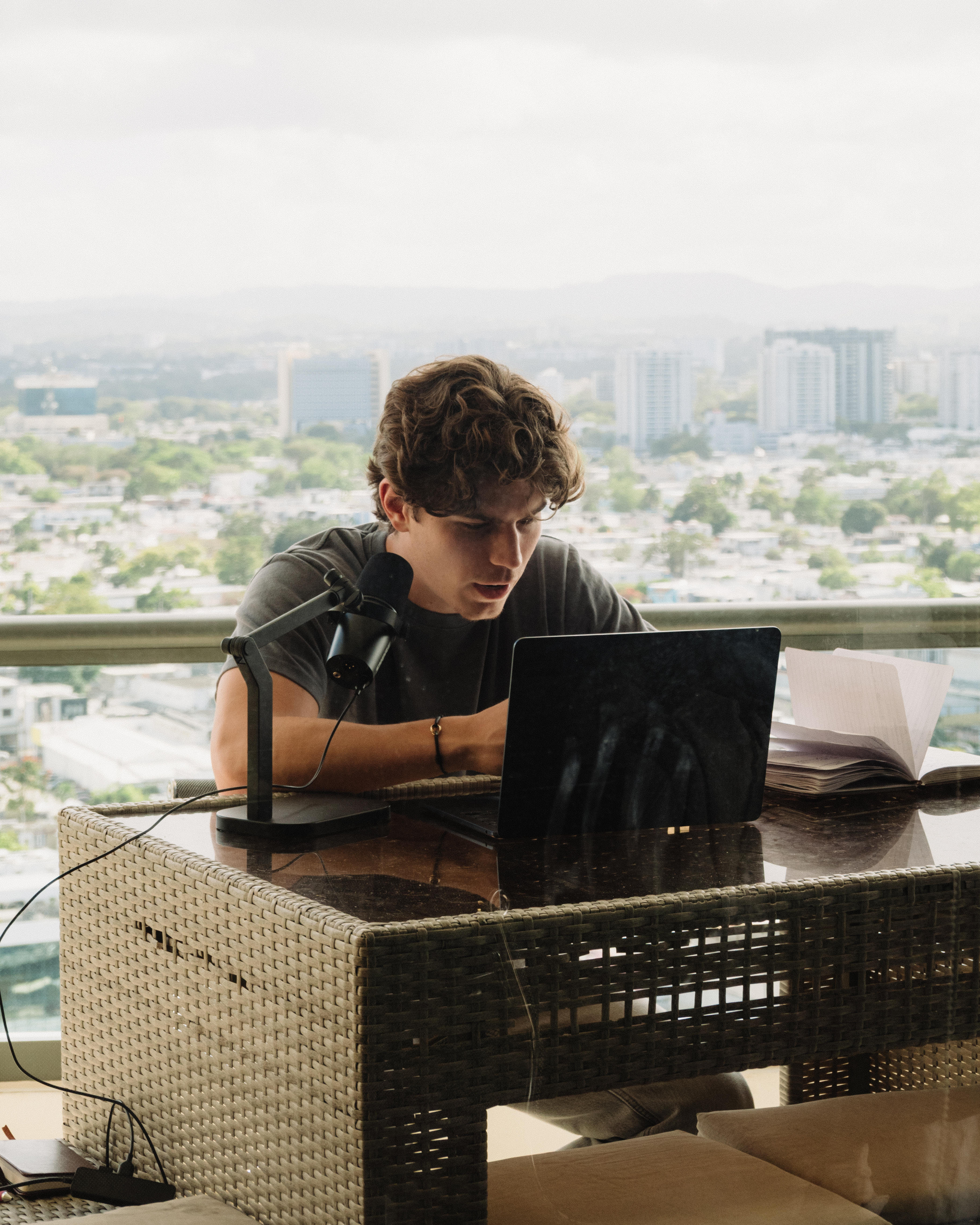 Otavio at his desk